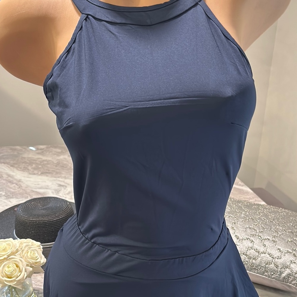 Amazon Essentials Blue Asymmetrical Sundress Sleeveless Resort Wear - Picture 8 of 13